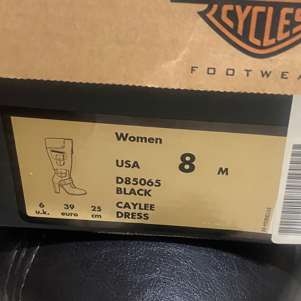 Harley-Davidson Black Leather Riding Boots - Picture 7 of 9